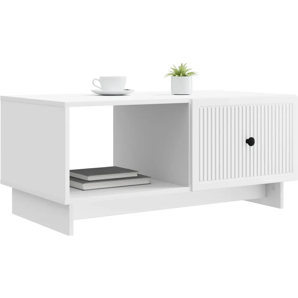 vidaXL Salontafel Wit 90 x 50 x 40 cm Bewerkt hout