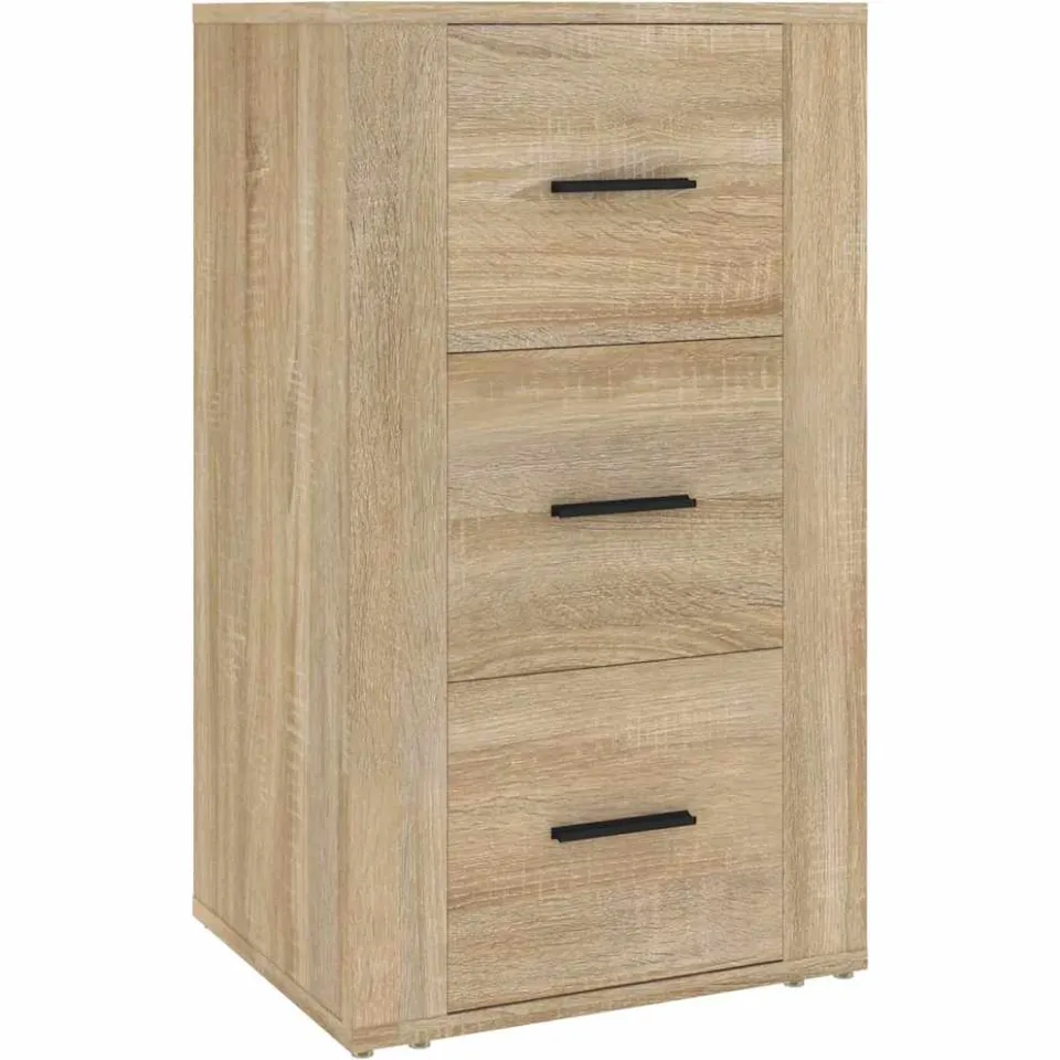 vidaXL Dressoir 40x33x70 cm bewerkt hout sonoma eikenkleurig Beige