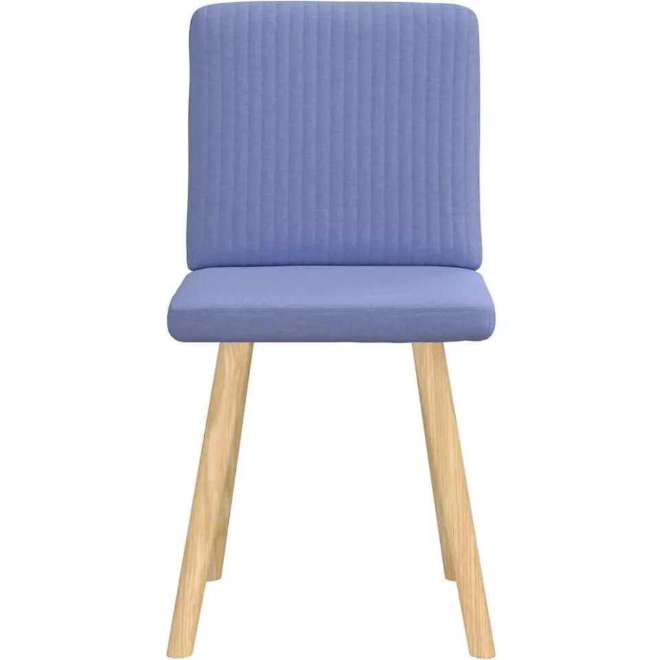 vidaXL Eetkamerstoelen 2 st stof jeansblauw blauw, foto 4