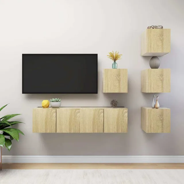 vidaXL 6-delige Tv-meubelset bewerkt hout sonoma eikenkleurig, foto 2