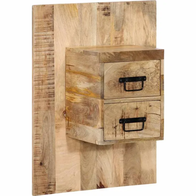 vidaXL Nachtkastje 60x32x80 cm massief ruw mangohout Bruin