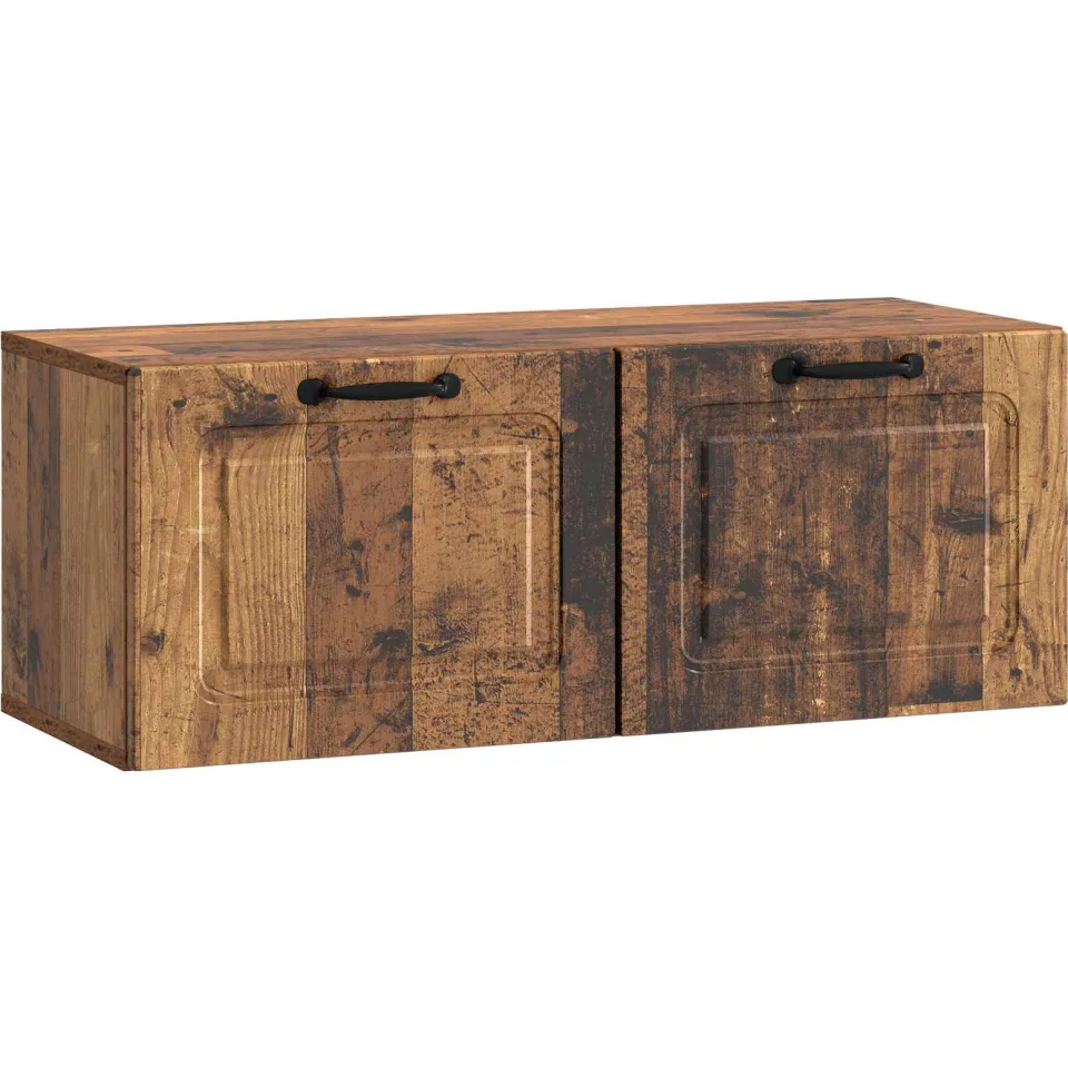 vidaXL Wandbeugel TV-kast Oud hout 78,5 x 31 x 30 cm Bewerkt hout bruin, foto 3