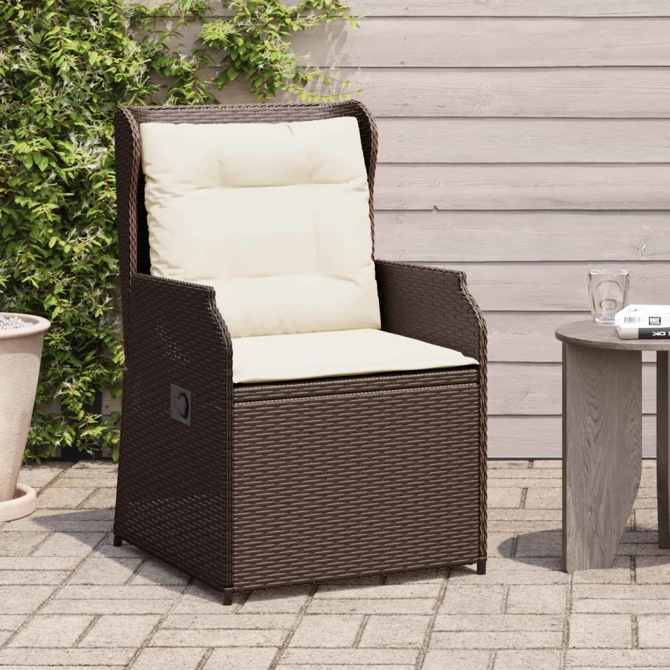vidaXL Tuinbank 2 st Bruin poly rattan, foto 2