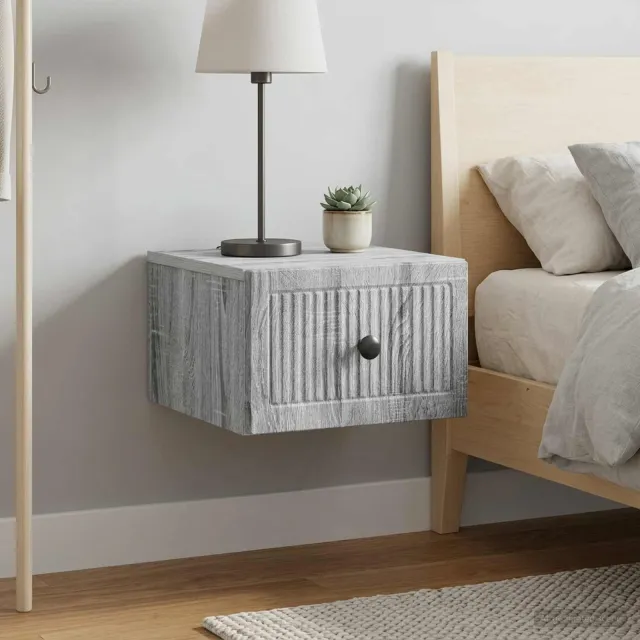 vidaXL Wandbeugel Bedkast 2 st Grijs sonoma 33 x 34,5 x 20 cm, foto 2