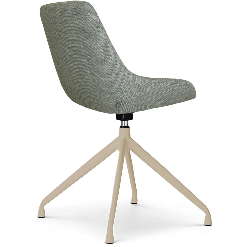 Nolon Nola-Isa draaibare eetkamerstoel saliegroen - beige onderstel, foto 4