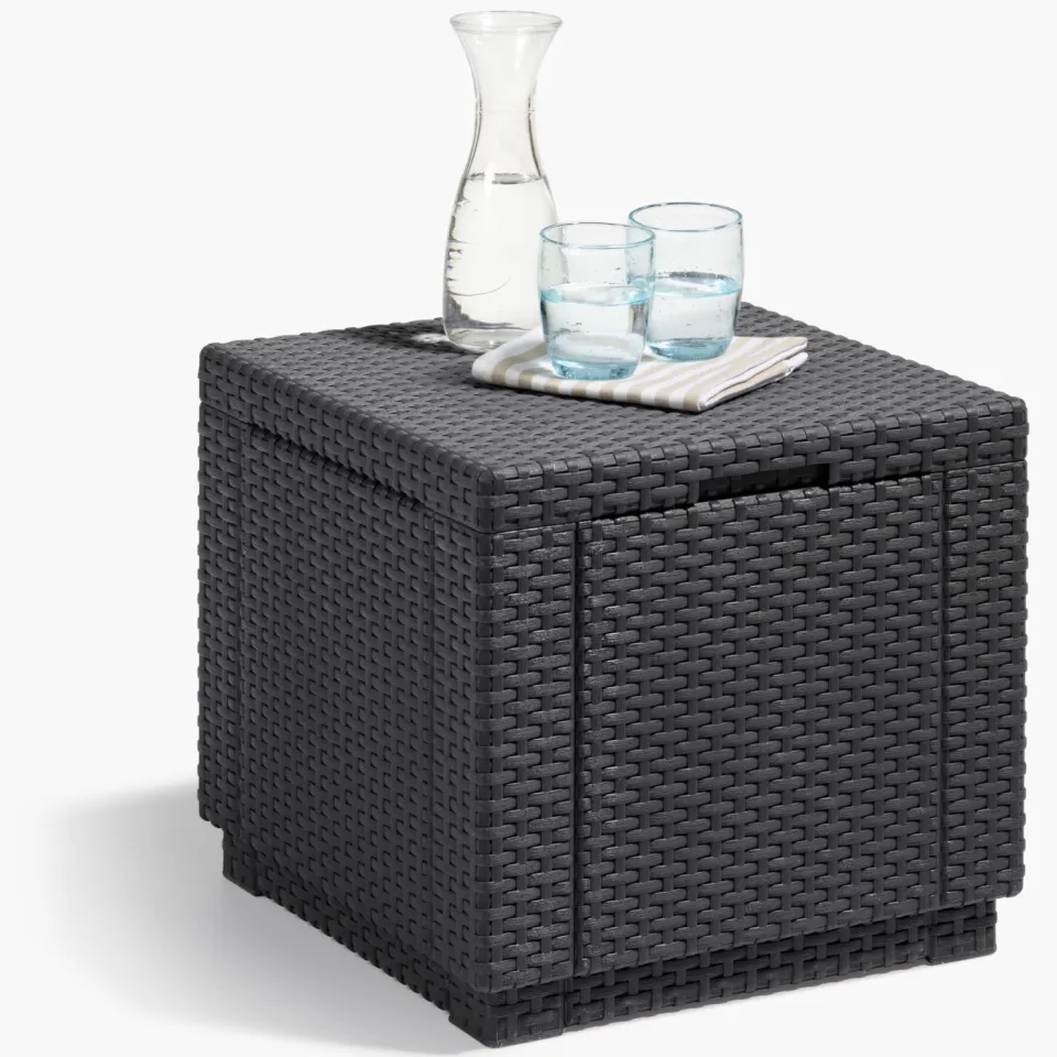 Allibert Cube hocker met opbergruimte (42x42 cm) grafiet, foto 4