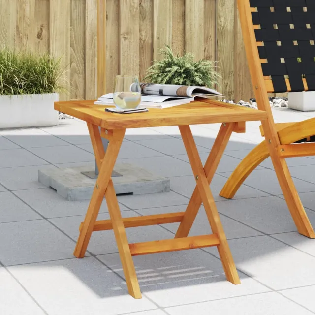 vidaXL Tuinbijzettafel 40x40x40 cm massief acaciahout bruin, foto 2