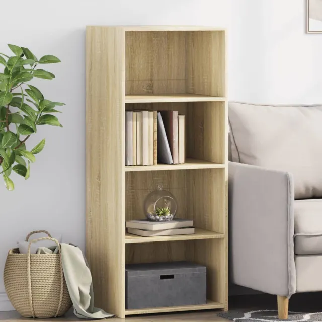 vidaXL Hoge kast 50x41x124 cm bewerkt hout sonoma eikenkleurig, foto 2