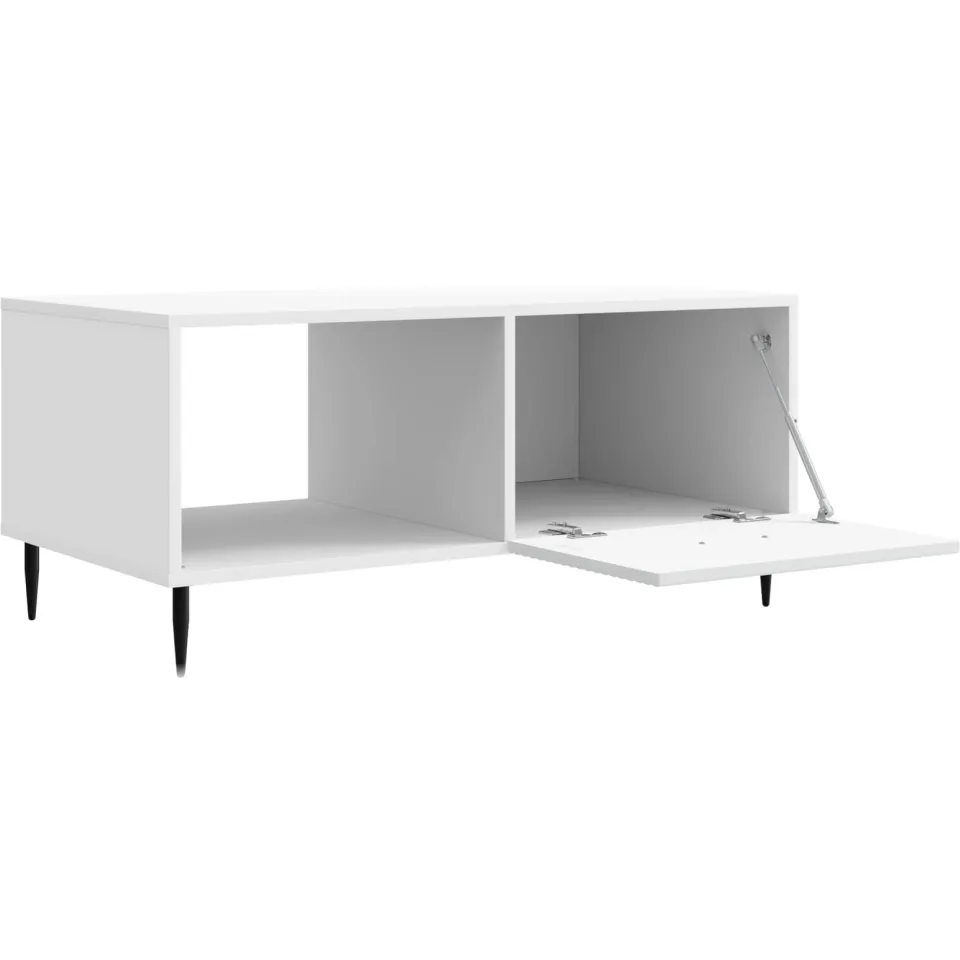 vidaXL Salontafel Wit 90 x 50 x 40 cm Bewerkt hout, foto 4