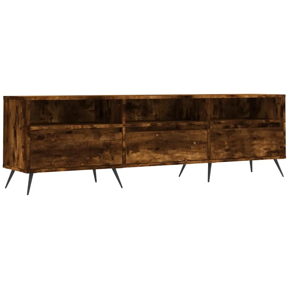 vidaXL Tv-meubel 150x30x44,5 cm bewerkt hout gerookt eikenkleurig, foto 3