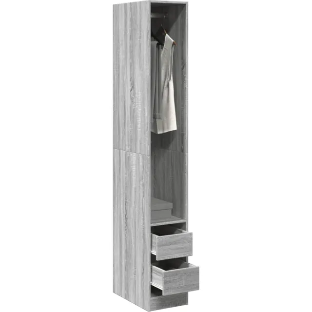 vidaXL Kledingkast 30x50x200 cm bewerkt hout grijs sonoma eikenkleur