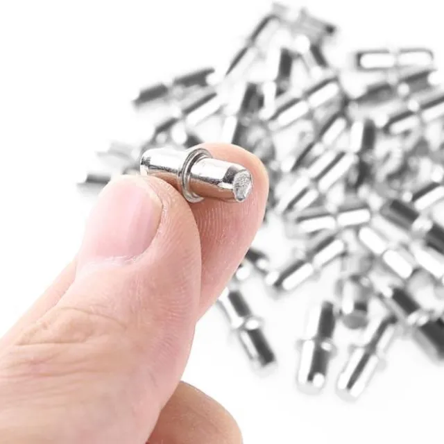 FSW-Products Plankdragers - 4 Stuks - Plankdrager - Plankendrager - Dragers voor in kasten - RVS - Legplankdrager - Schapdrager - Rond Zilver