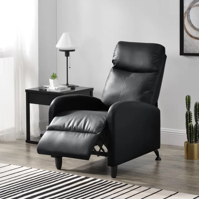 en.casa Verstelbare relaxfauteuil 102x60x92 cm kunstleer bruin
