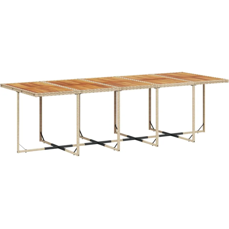 vidaXL 13-delige Tuinset met kussens poly rattan beige, foto 4