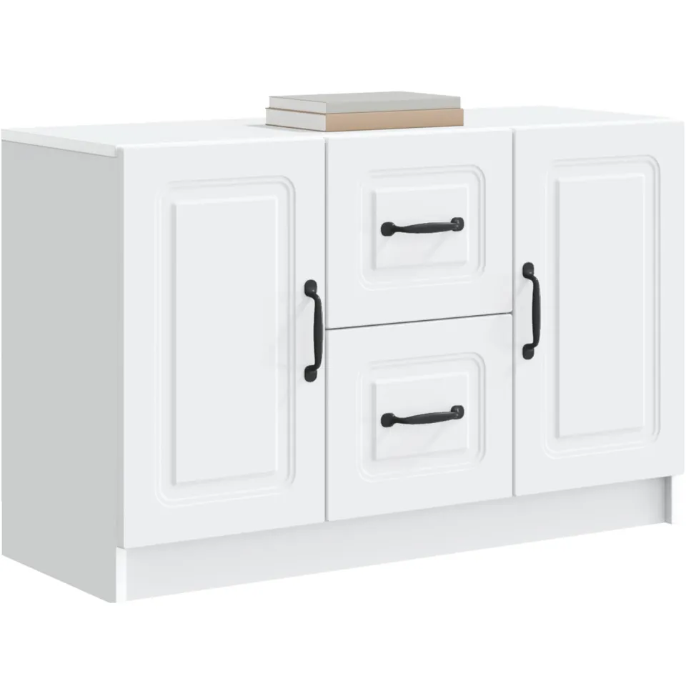 vidaXL Dressoir Wit 89 x 34,5 x 57 cm Bewerkt hout