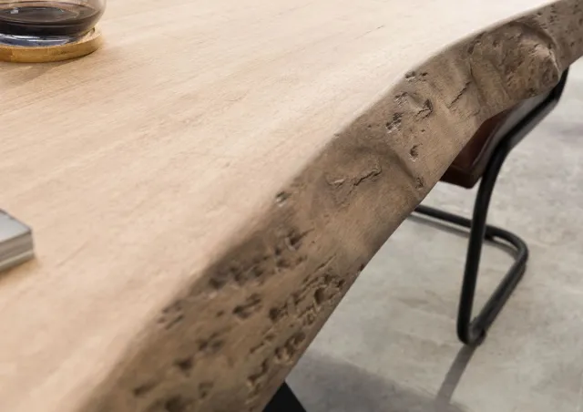 MASSIVMOEBEL24 .DE FREEFORM eettafel beige gelakt massief hout mango 200x100 cm
