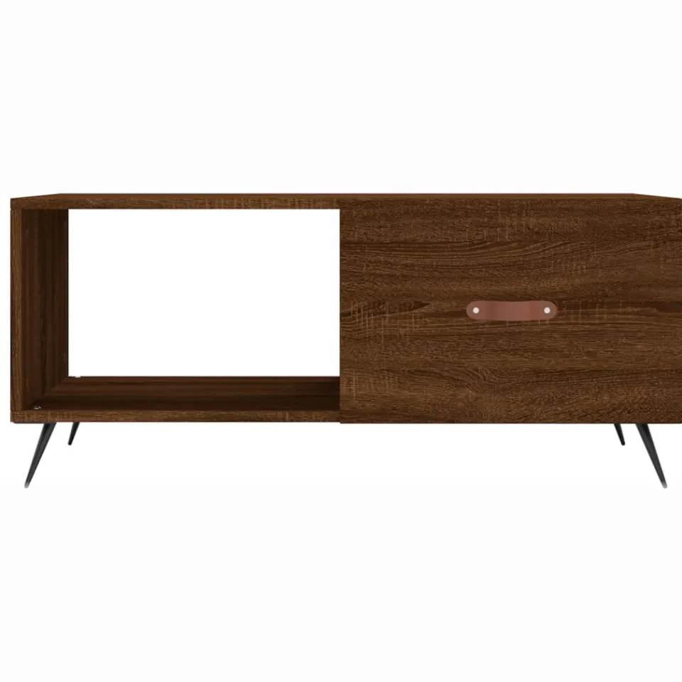 vidaXL Salontafel 90x50x40 cm bewerkt hout bruin eikenkleur
