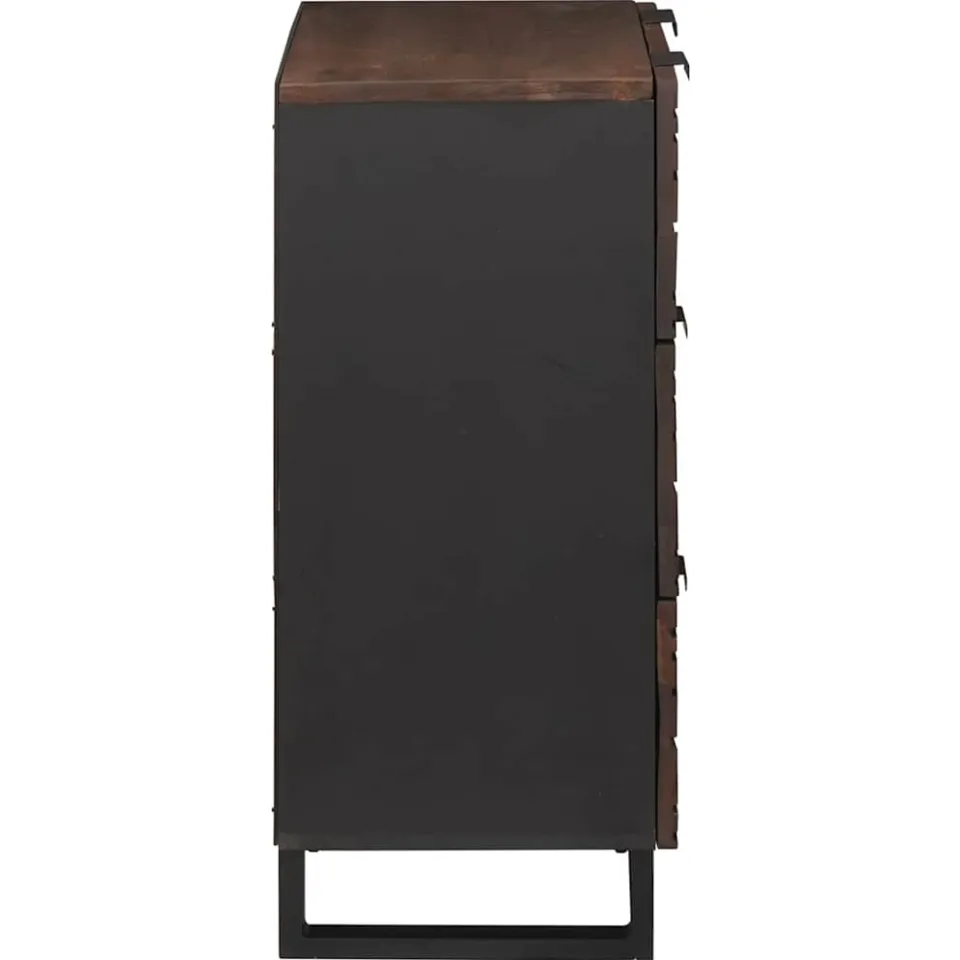 vidaXL Dressoir Bruin 60 x 33,5 x 75 cm Massief mangohout, foto 4