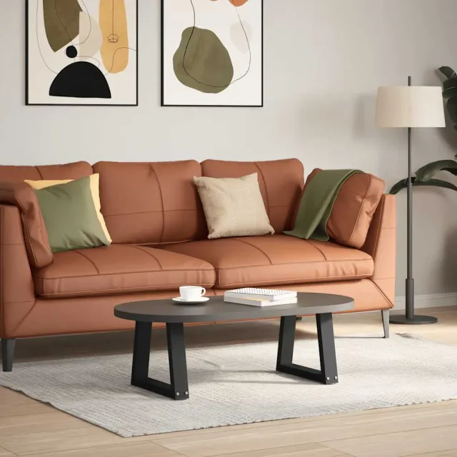 vidaXL Salontafelpoten 2 st V-vormig 30x(30-31,3) cm staal zwart