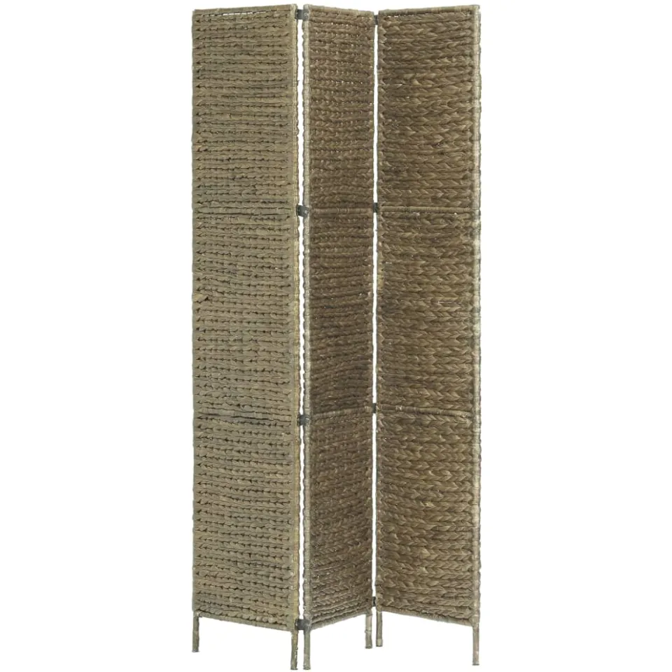 vidaXL Kamerscherm met 3 panelen 116x160 cm waterhyacint bruin, foto 2