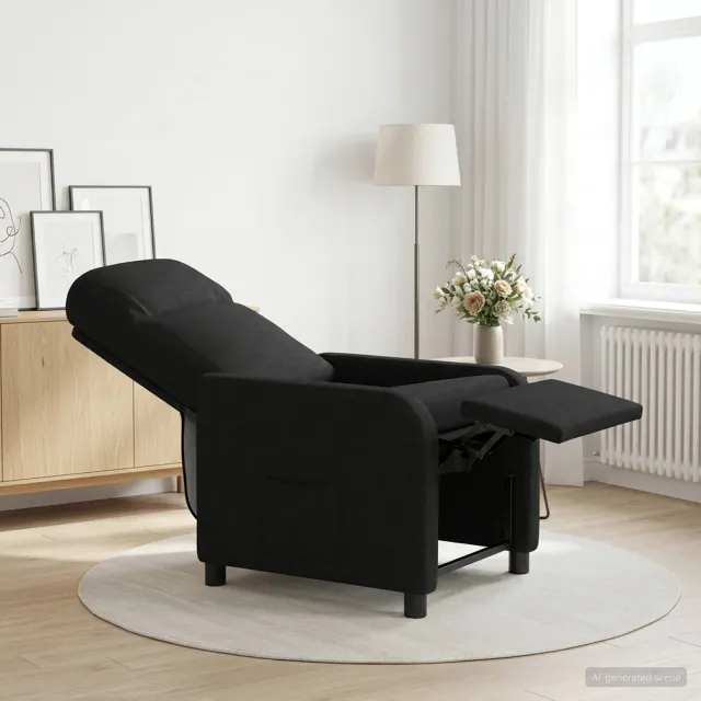 vidaXL Relaxfauteuil Zwart Stof