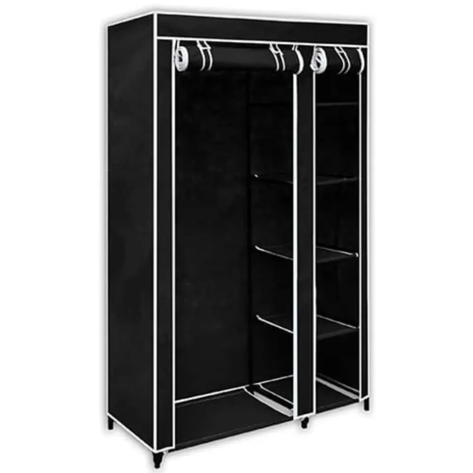 vidaXL Kledingkast opvouwbaar 110x45x175 cm zwart, foto 2