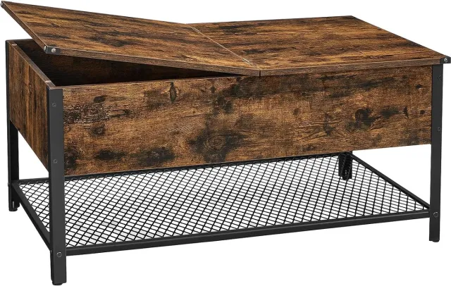 FurnStar Salontafel - Opbergtafel - 100x55x47cm – Bruin