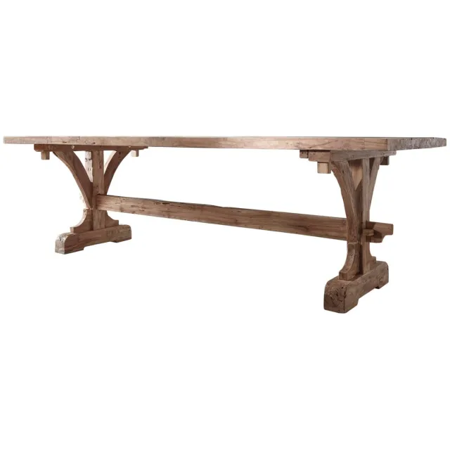 MASSIVMOEBEL24 .DE BASSANO #127 eettafel blank onbehandeld massief hout teak 250x100x78 cm (BxTxH)