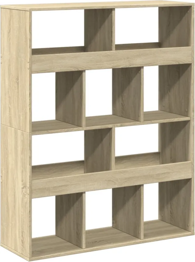 vidaXL kamerscherm - 100x33x125,5 - cm - bewerkt - hout - sonoma - eikenkleurig sonoma eiken