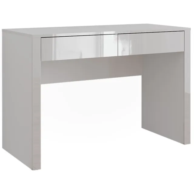 Vicco Annabelle Bureau – 110 x 50 cm met 2 laden Wit hoogglans/wit