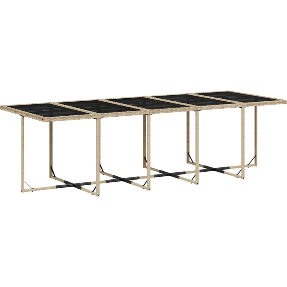 vidaXL 13-delige Tuinset met kussens poly rattan gemengd beige, foto 3
