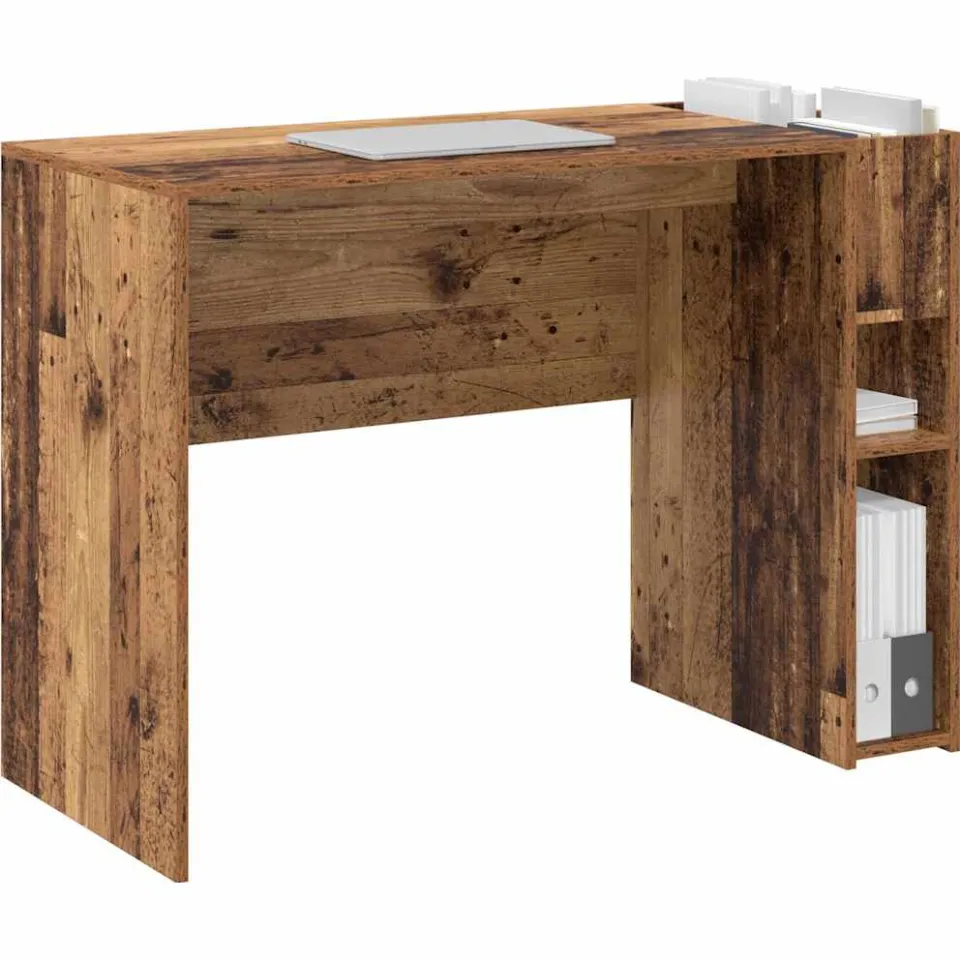 vidaXL Bureau Oudhout Bewerkt hout 109 x 50 x 78 cm Bruin