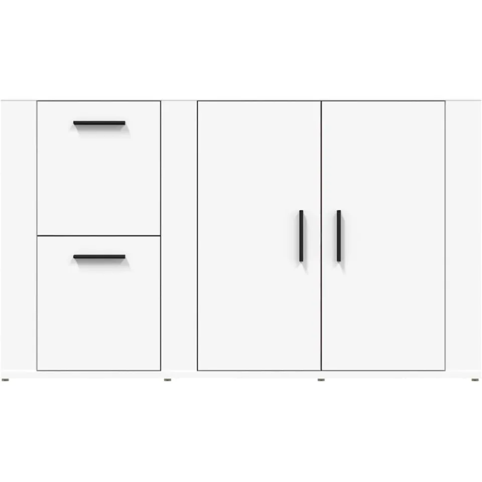 vidaXL Dressoir 100x33x59,5 cm bewerkt hout wit, foto 4