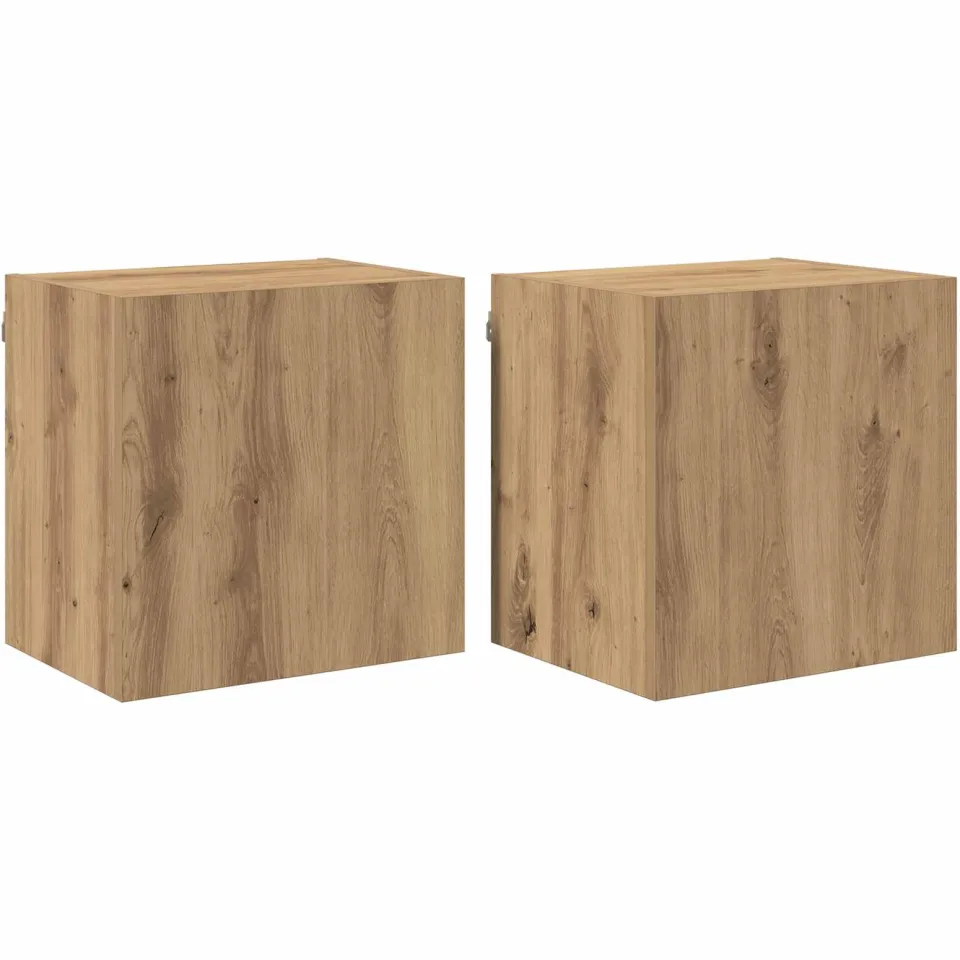 vidaXL TV Wandkasten 2 st Artisan Eiken Bewerkt hout, foto 3
