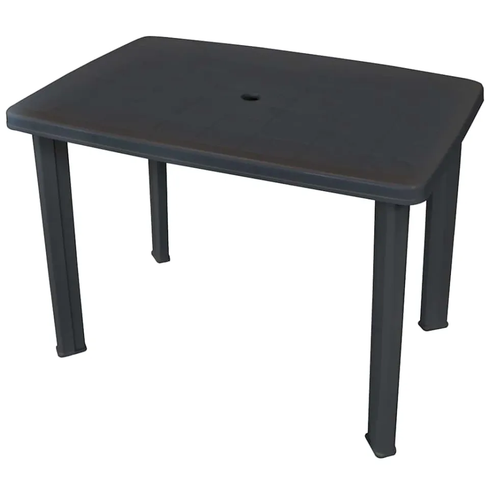 vidaXL Tuintafel 101x68x72 cm kunststof antraciet, foto 3