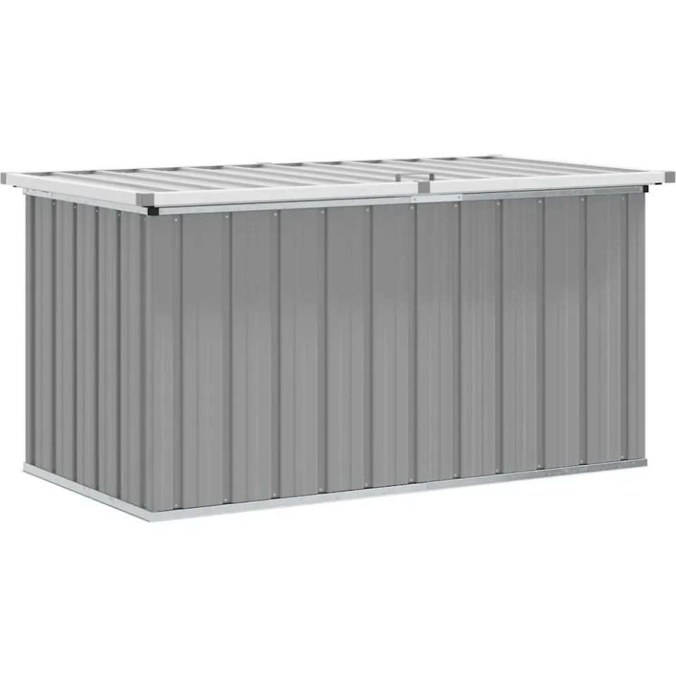 vidaXL Tuinbox 129x67x65 cm grijs, foto 3