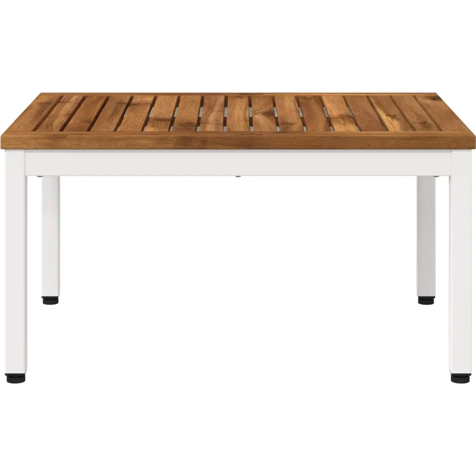 vidaXL Salontafel NAARDEN Natuurlijk en Wit 49 x 68,5 x 36 cm Bruin