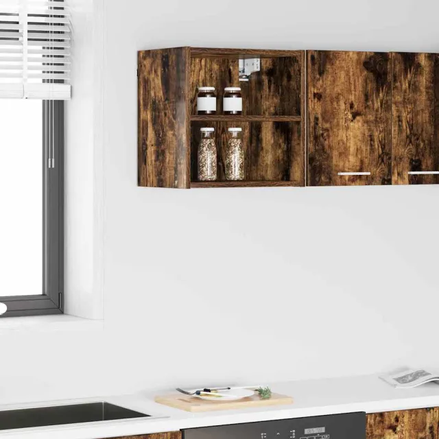 vidaXL Hangkast Gerookt eiken 40 x 29,5 x 40 cm Bewerkt hout Bruin