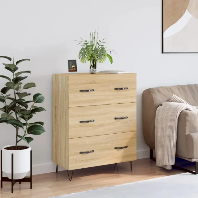 vidaXL Dressoir 69,5x34x90 cm bewerkt hout sonoma eikenkleurig, foto 2