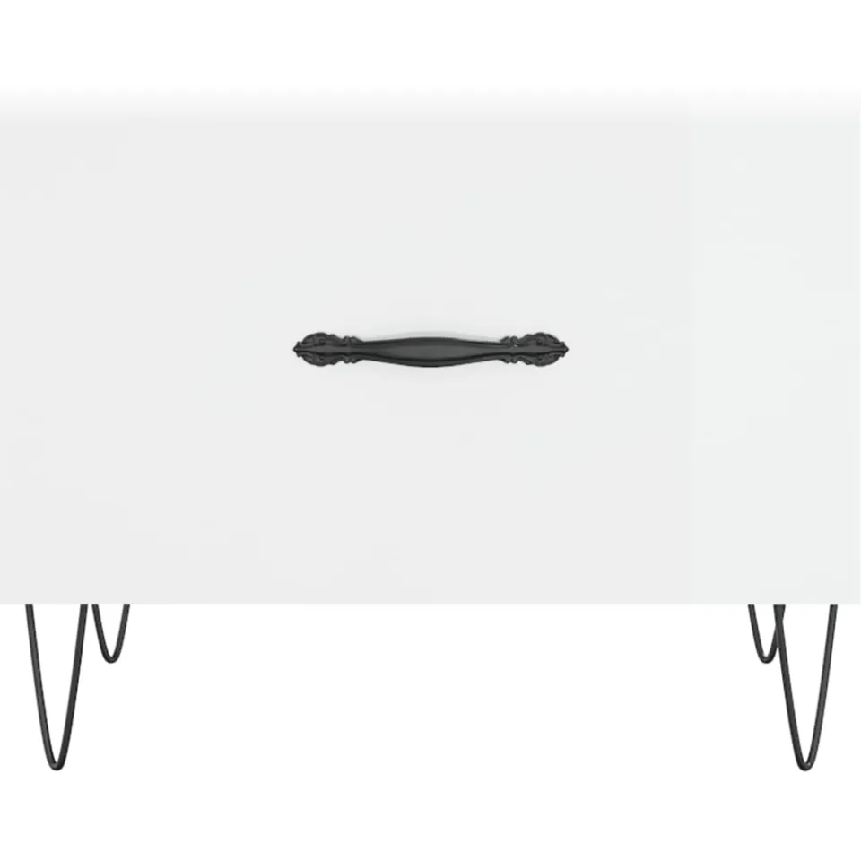 vidaXL Salontafel 50x50x40 cm bewerkt hout hoogglans wit, foto 3