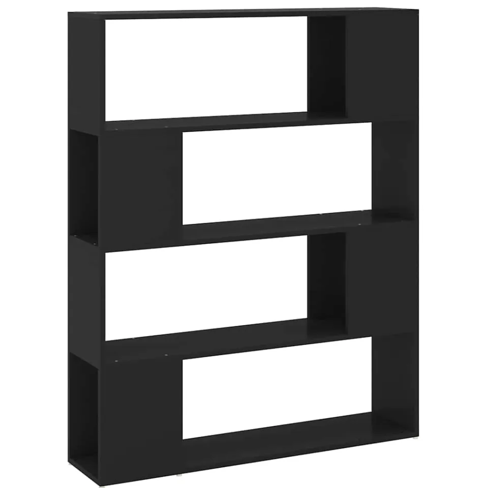 vidaXL Boekenkast/kamerscherm 100x24x124 cm zwart