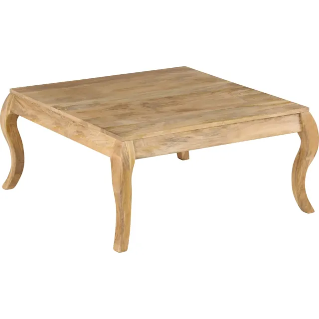 vidaXL Salontafel 80x80x40 cm massief mangohout bruin, foto 2