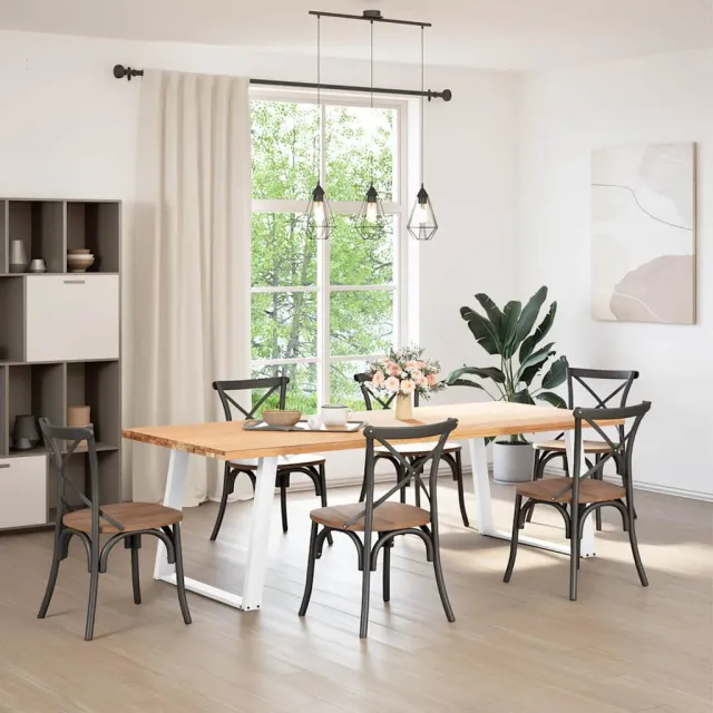 vidaXL Eettafelpoten 2 st U-vormig 90x(72-73) cm staal wit