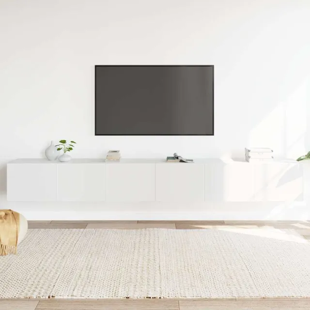 vidaXL 3-delige Tv-meubelset bewerkt hout wit, foto 2