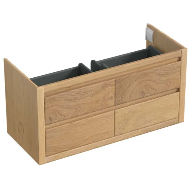 Forzalaqua Onderkast Forzalaqua Gela 120x51x60 Cm 4 Softclose Lades Eiken Smoke