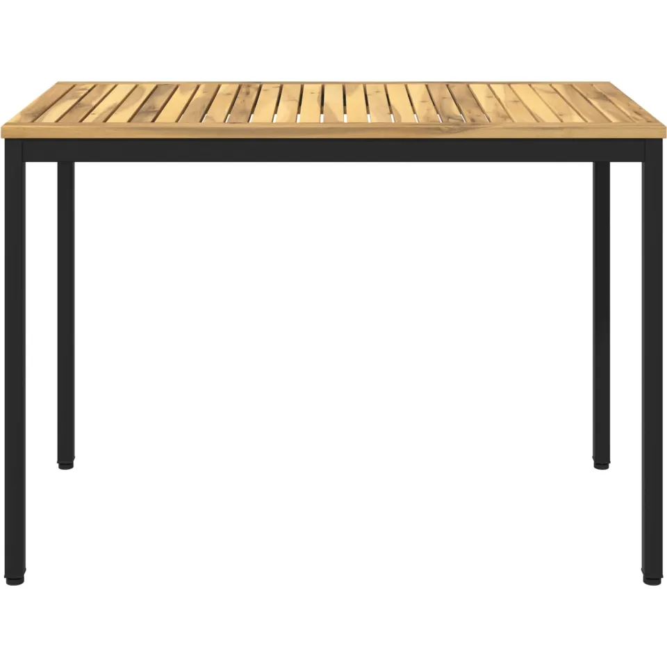 vidaXL Tuindiner tafel NAARDEN Whitewash en zwart 108,5 x 55 x 75 cm Bruin