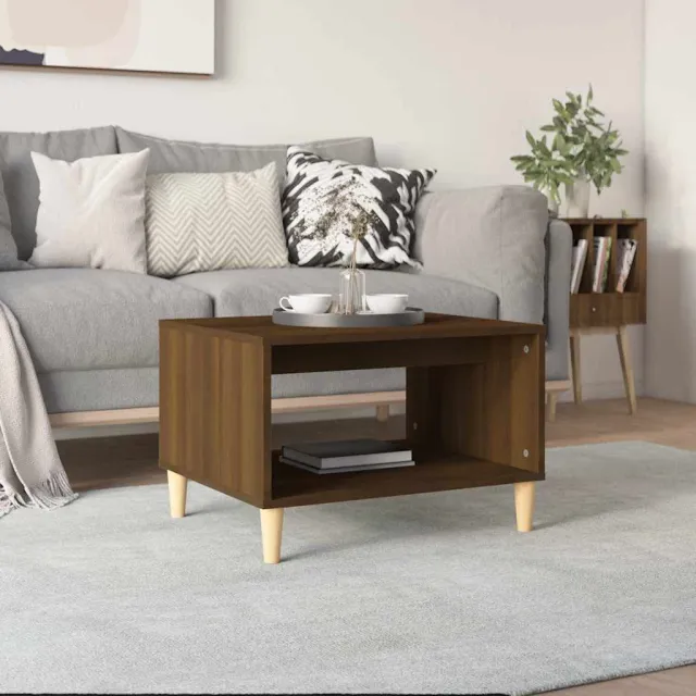 vidaXL Salontafel 60x50x40 cm bewerkt hout bruin eikenkleur, foto 2