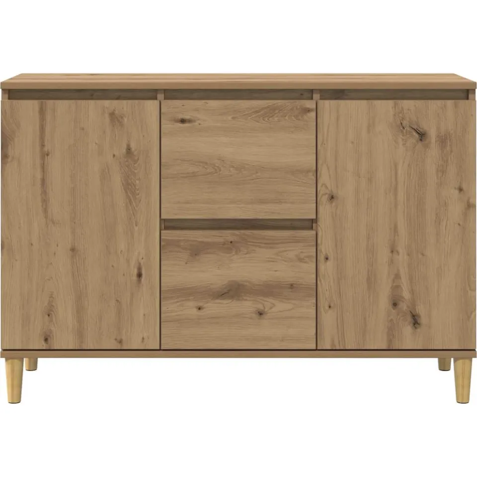 vidaXL Dressoir 102x35x70 cm bewerkt hout artisanaal eikenkleurig Bruin