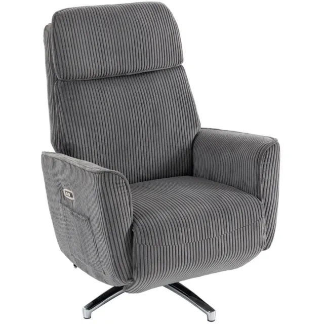 GranMaison Relaxfauteuil - Relaxzetel - Relaxstoel - Fauteuil - Stoel - Met armleuning - Voor één Persoon - Donkergrijs