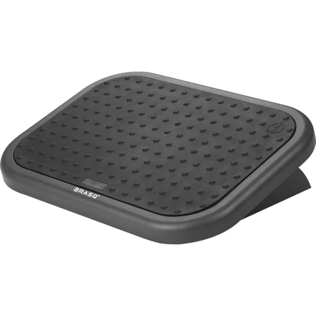 Brasq Voetensteun Comfort FR200 ergonomisch kantelbaar met antislip Zwart/antraciet